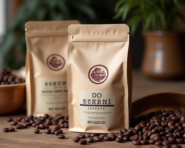 Beautifully designed coffee bags for Aura Coffee Roasters.